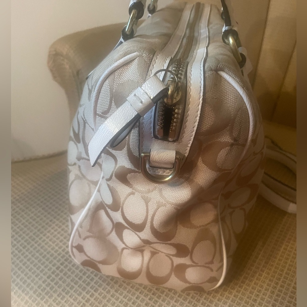 Coach Signature stripe Nancy purse - GUC - Picture 7 of 13